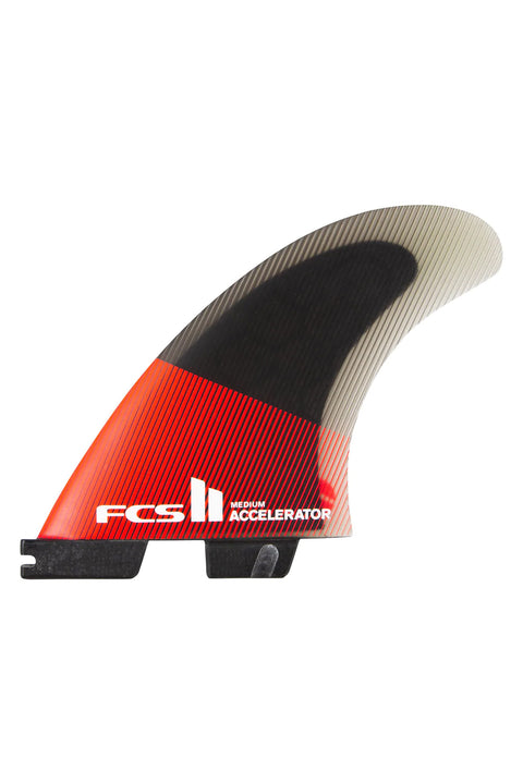 FCS II Accelerator PC Medium Tri Fin Set - Red/Black