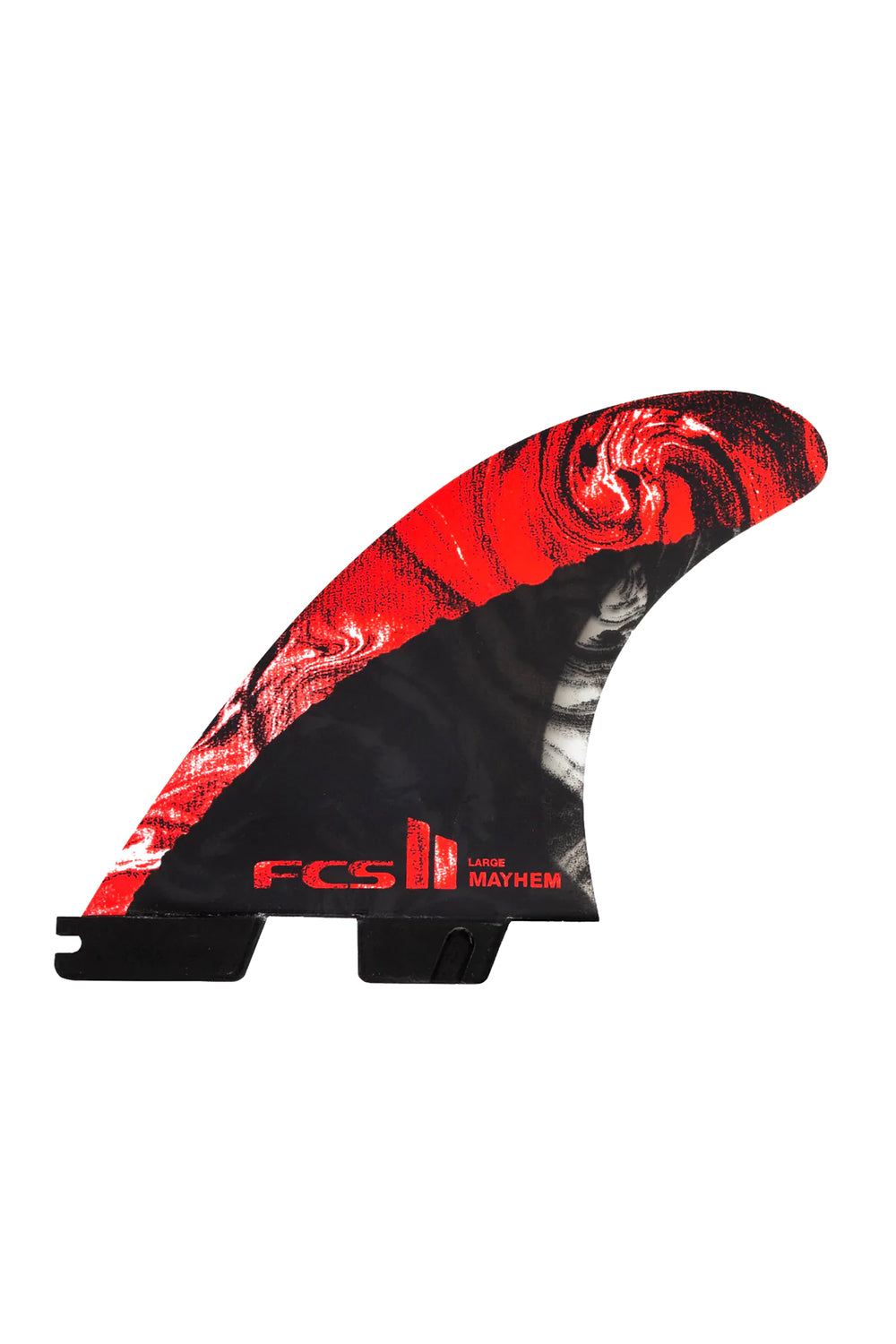 FCS II MB PC Carbon Large Tri-Quad Fin Set - Red | Moment Surf Company