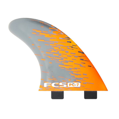 FCS PC-7 Tri-Quad Fin Set - Orange Smoke