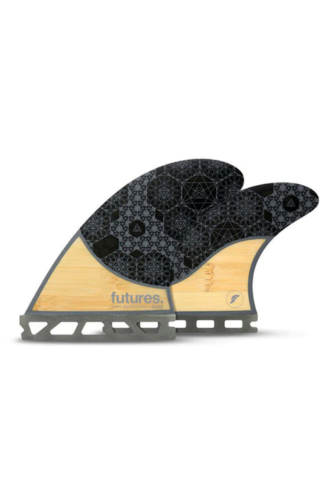 Futures Fins Rasta Honeycomb Bamboo Quad Fins