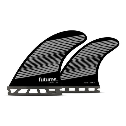 Futures Fins F6 Legacy Quad Fin - Gray / Black