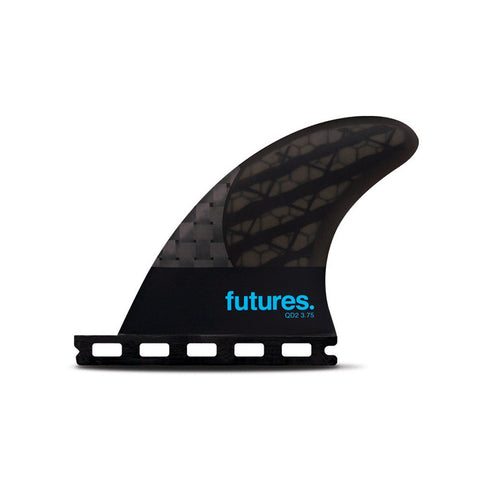 Futures Fins QD2 3.75" 80/20 Quad Rear Fin Set - Smoke Turquoise