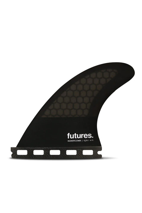 Futures Fins QD2 4.15" Symmetrical Quad Rear Fin Set - Smoke / Black / White