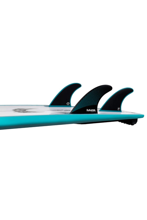 Futures Fins Legacy R6 HC Thruster Fin - Teal/Black