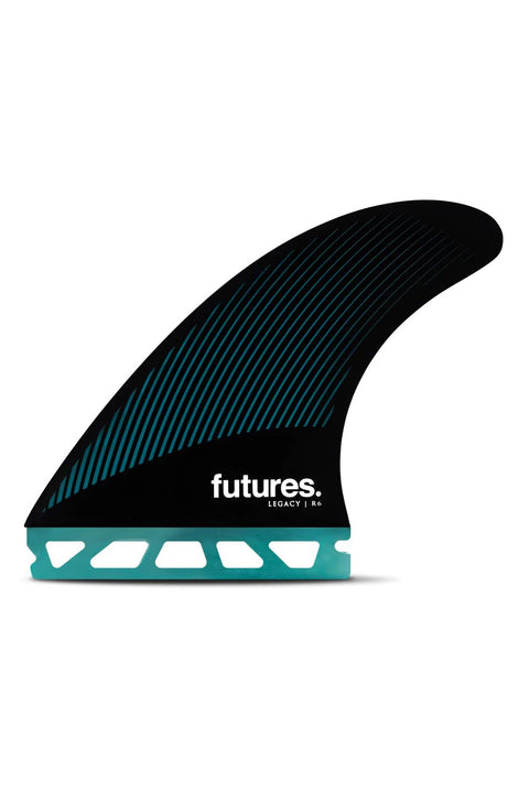 Futures Fins Legacy R6 HC Thruster Fin - Teal/Black