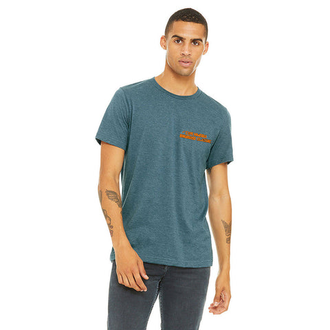 Cape Kiwanda Longboard Classic 2021 T-Shirt - Heather Deep Teal