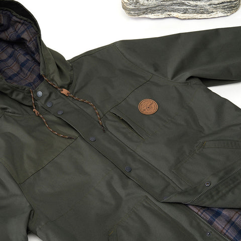 HippyTree Midland Jacket - Army - Front Detail