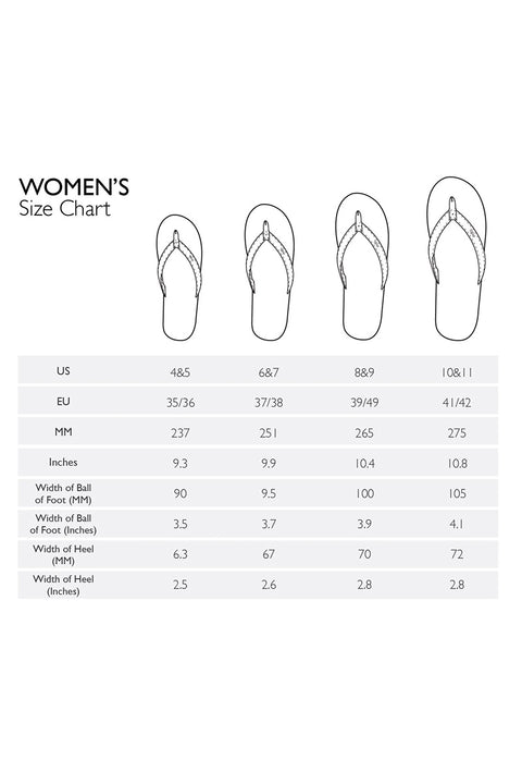 Indosole Women's ESSNTLS Flip Flops - Rust-Size chart