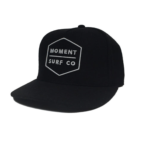 Moment Boxed Logo Hat - Black / Silver