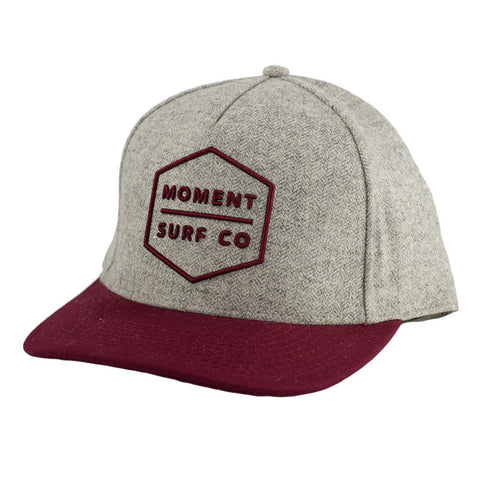 Moment Boxed Logo Hat - Burgundy / Tweed