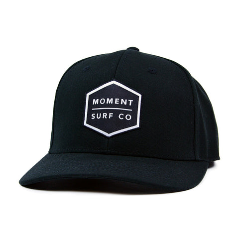 Moment Boxed Logo Structured Hat - Black