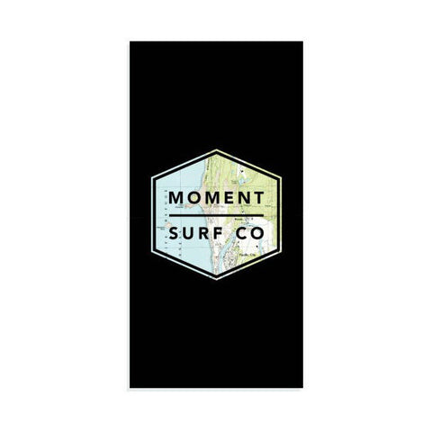 Moment Boxed Topo Logo Towel - Black