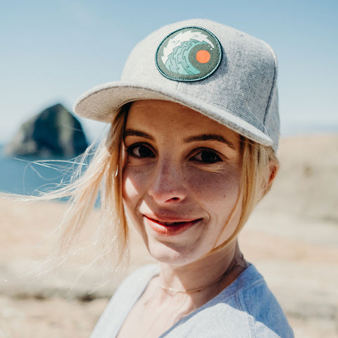Moment Moon & Wave Hat - Grey Chambray