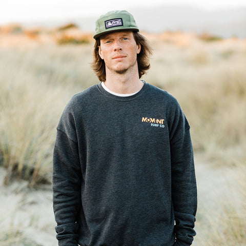 Moment Surf Camp Crew Sweatshirt - Dark Grey Heather