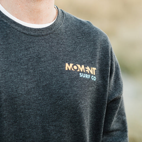 Moment Surf Camp Crew Sweatshirt - Dark Grey Heather