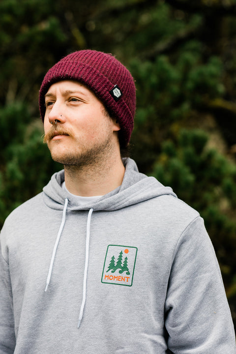 Moment Trees And Waves Pullover Hoodie - Athletic Heather