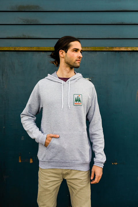 Moment Trees And Waves Pullover Hoodie - Athletic Heather