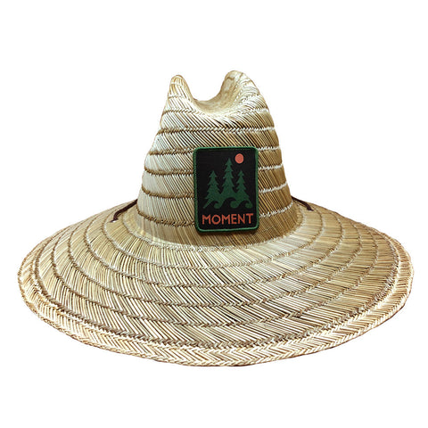 Moment Lifeguard Trees & Waves Logo Straw Sun Hat