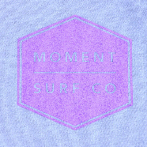 Moment Women's Boxed Logo Tee - Sand / Lilac