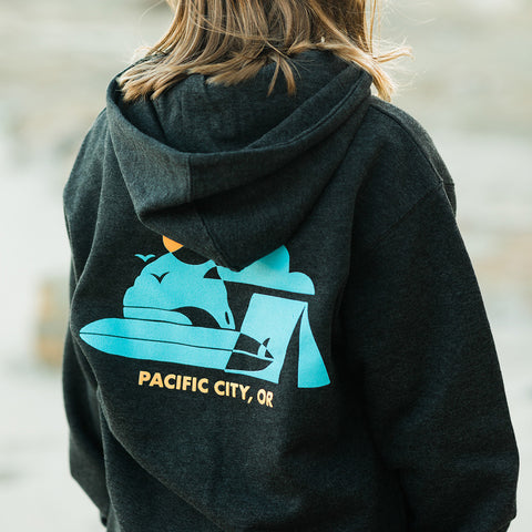 Moment Youth Surf Camp Hoodie - Charcoal Heather