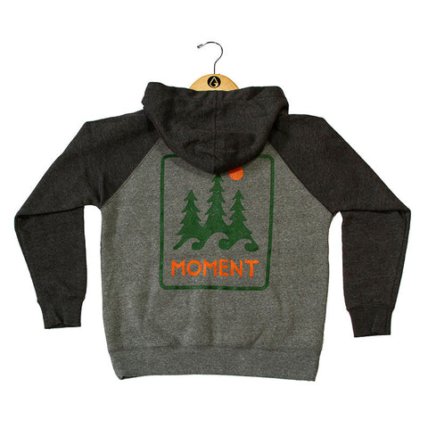 Moment Youth Trees And Waves Zip Hoodie - Carbon