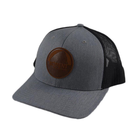 Moment Dark Leather Patch Rock Hat - Charcoal / Black