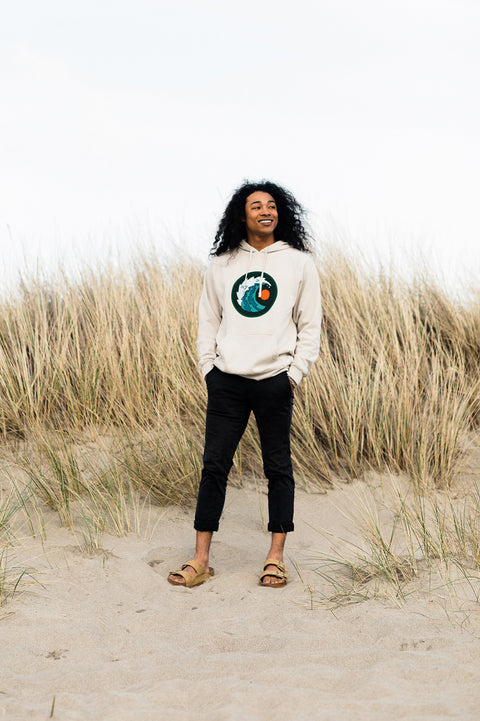 Moment Moon & Wave Pullover Hoodie - Stone Heather