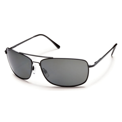 Suncloud Navigator Sunglasses - Black / Gray Polar