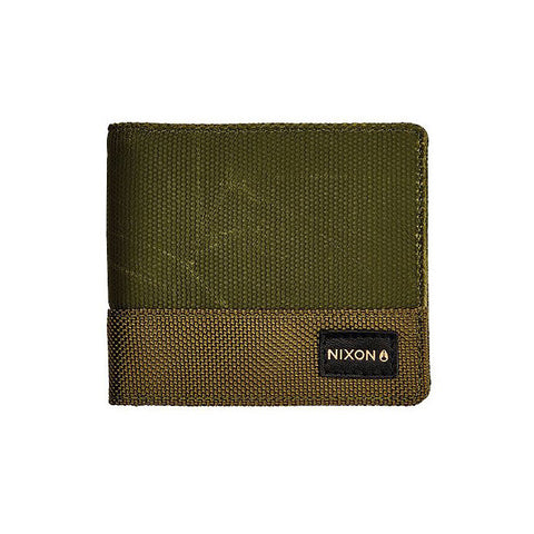 Nixon Origami Bi-Fold Zip Wallet - Olive