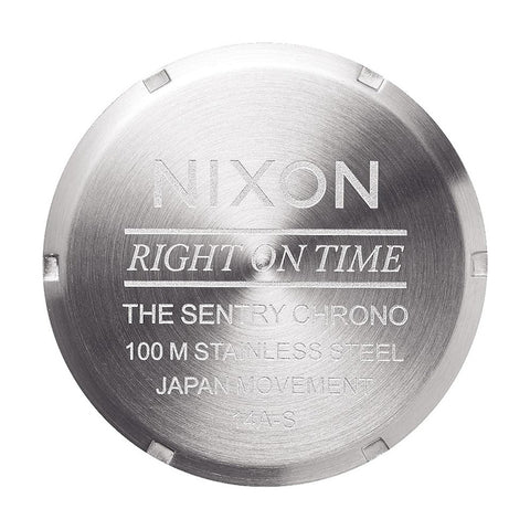 Nixon Sentry Chrono Leather Watch - Surplus / Brown