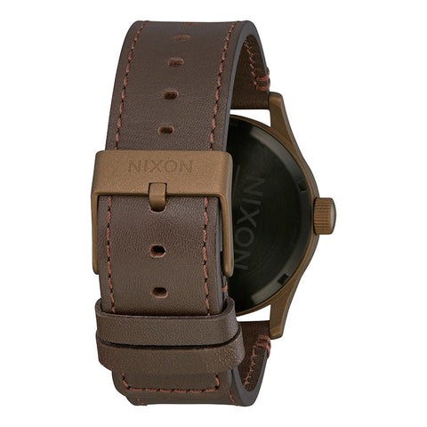 Nixon Sentry Leather Watch - Bronze Cerakote / Brown
