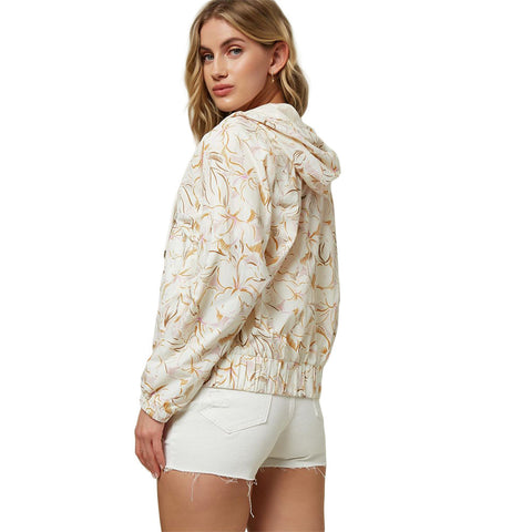 O'Neill Lunan Zip Up Hooded Jacket - Winter White