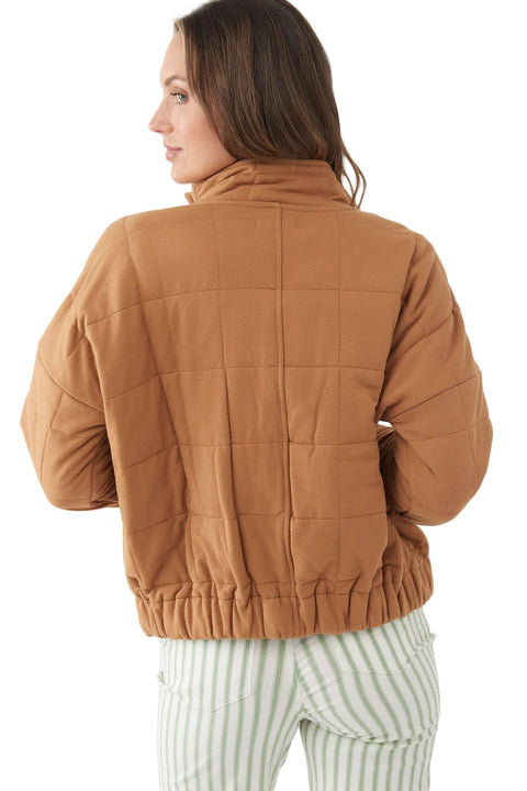 O'Neill Mable Quilted Pullover Jacket - Camel