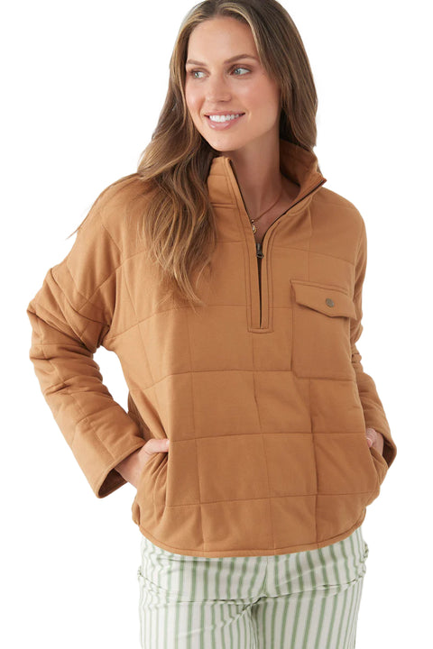 O'Neill Mable Quilted Pullover Jacket - Camel
