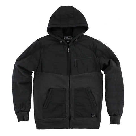 O'Neill Quadra Quilted Zip Up Hoodie - Black