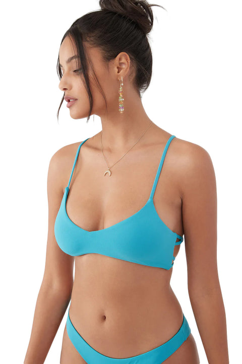 O'Neill Saltwater Solids Huntington Bikini Top - Blue Moon - Side