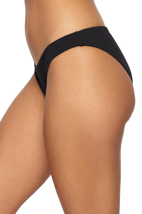 O'Neill Saltwater Solids Rockley Bikini Bottoms - Black - Side Closeup