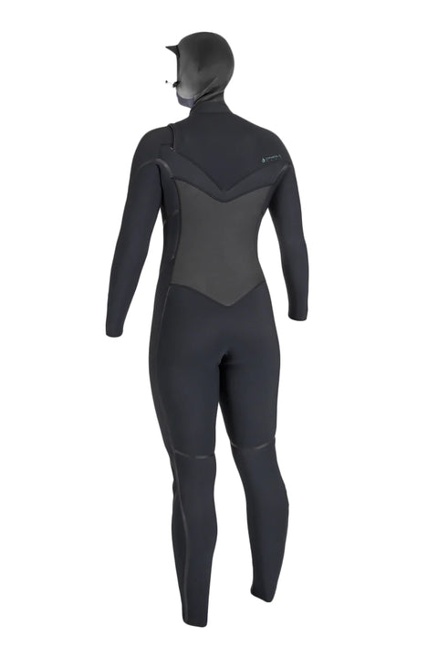 O'Neill Women's Psycho Tech 5/4mm Chest Zip Hooded Wetsuit