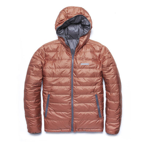 Outerknown Hooded Puffer Jacket - Red Rock