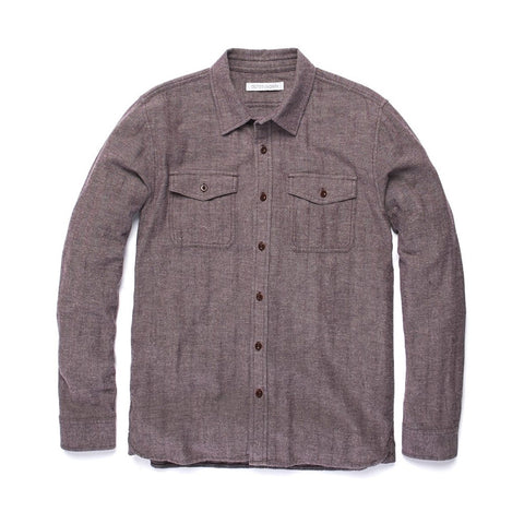 Outerknown Transitional Flannel - Old Vine Herringbone