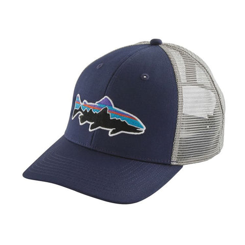 Patagonia Fitz Roy Trout Trucker Hat - Classic Navy / Drifter Grey