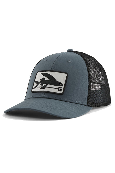 Patagonia Flying Fish LoPro Trucker Hat - Flying Fish Fork: Plume Grey - Front