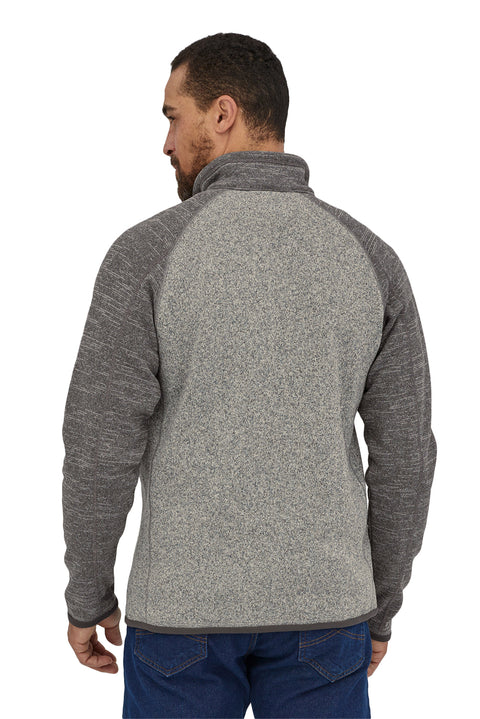 Patagonia Men's Better Sweater 1/4 Zip Fleece - Nickel w/Forge Grey