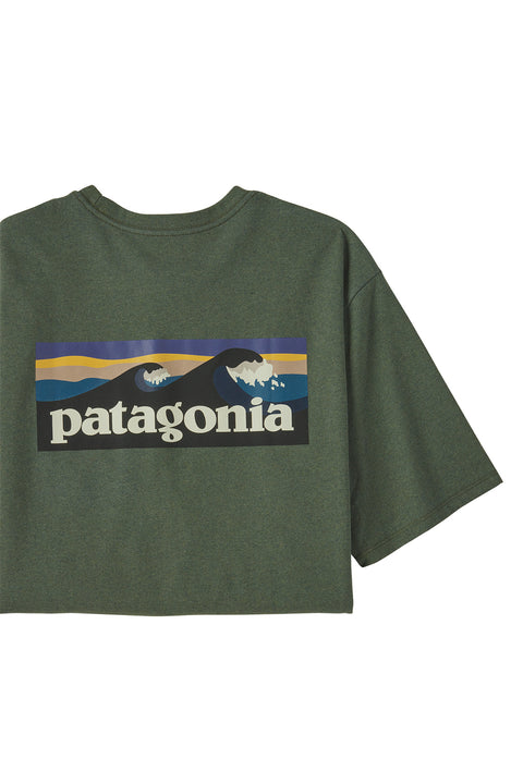 Patagonia Men's Boardshort Logo Pocket Responsibili-Tee - Hemlock Green
