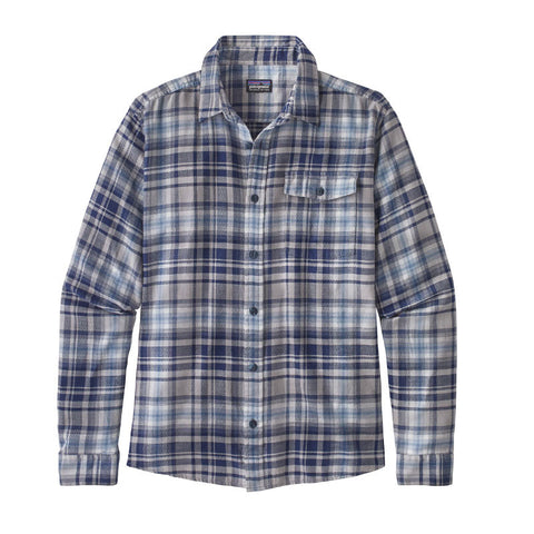 Patagonia Men's L/S Lightweight Fjord Flannel Shirt - Rootsy: Classic Navy