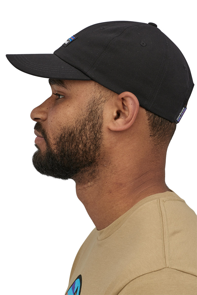 Patagonia P-6 Label Trad Cap - Black | Moment Surf Company