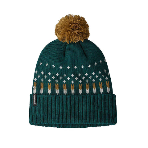 Patagonia Powder Town Beanie - Snowfall Knit: Dark Borealis Green