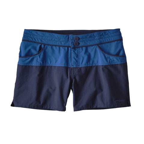 Patagonia Colorblock Stretch Wavefarer 4" Shorts - Superior Blue