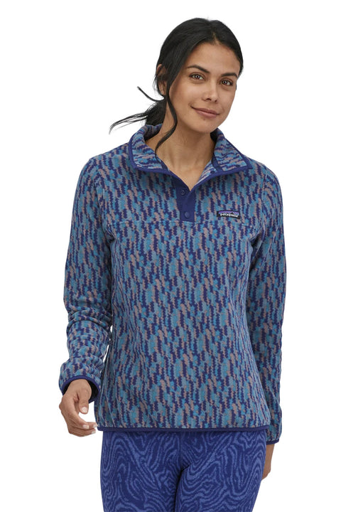 Patagonia Women's Micro D Snap-T Pullover - Climbing Trees Ikat: Sound Blue