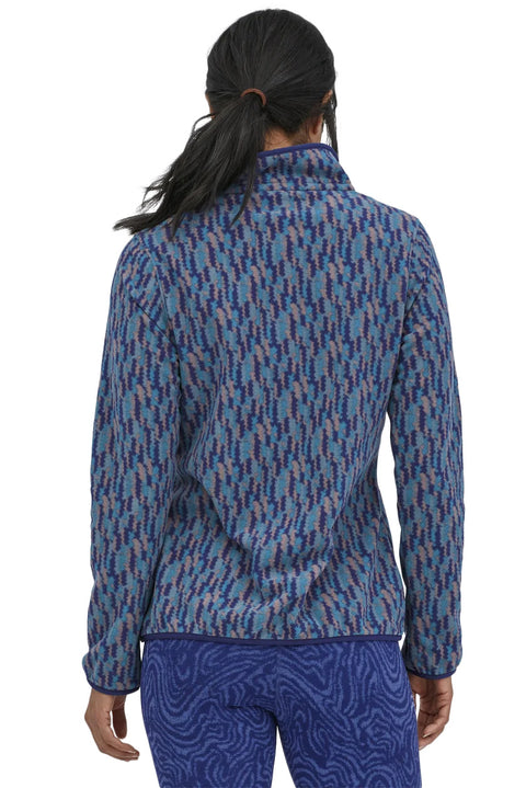 Patagonia Women's Micro D Snap-T Pullover - Climbing Trees Ikat: Sound Blue